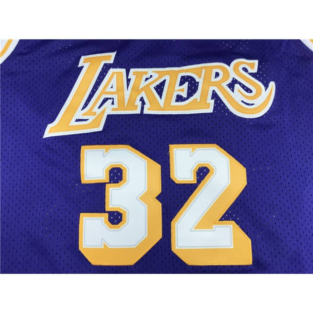 Men's Los Angeles Lakers Magic Johnson #32 Purple 84-85 Hardwood Classics Jersey-Pro Kit Vault | Brand New 26/27 Sports Jerseys